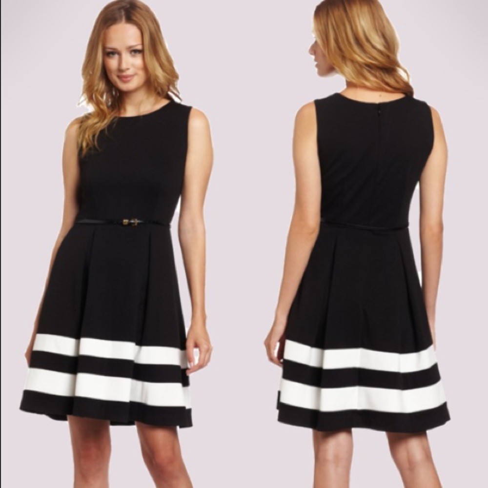 Calvin Klein Cocktail Dress - Black and white